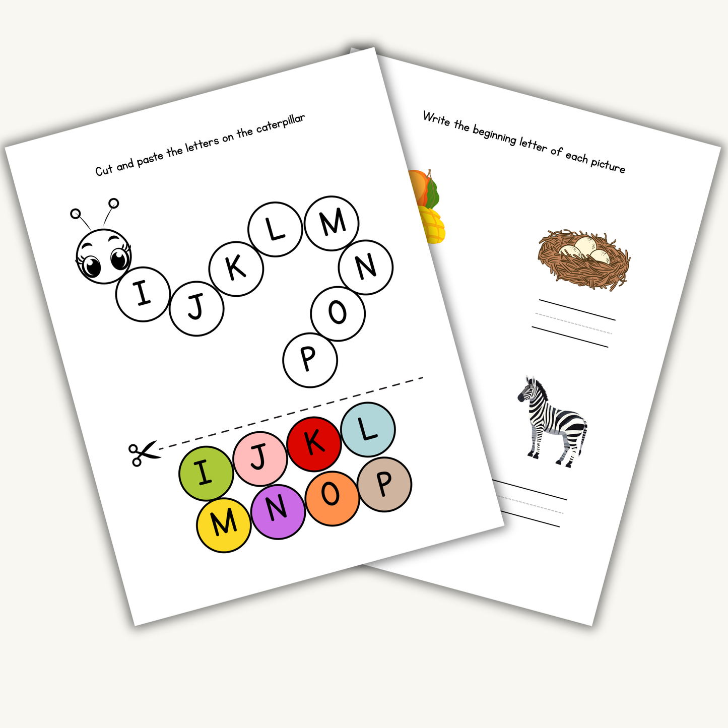 Alphabet activities worksheets for Preschool & kindergarten