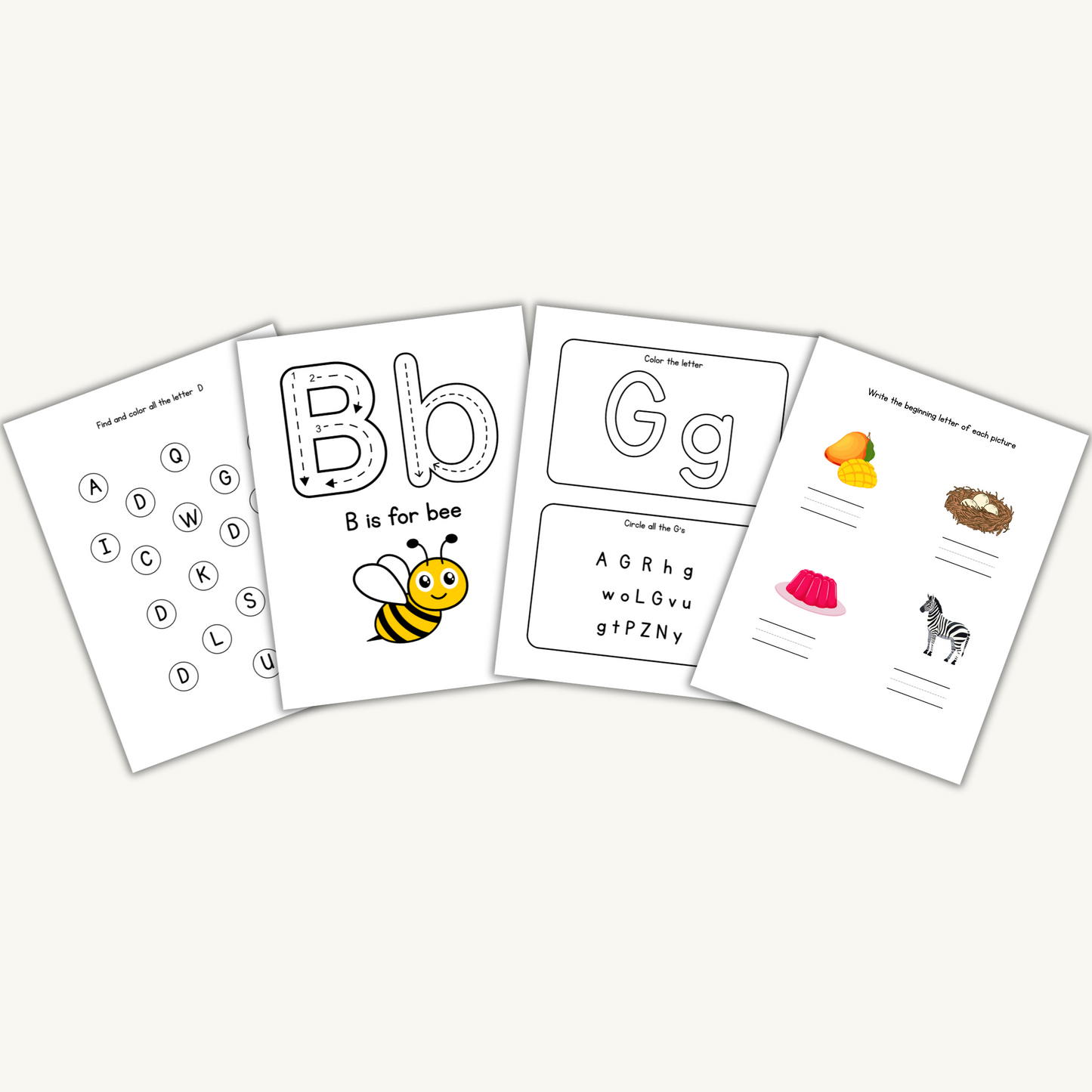 “A–Z alphabet tracing and activities workbook for preschool and kindergarten, instant download PDF”