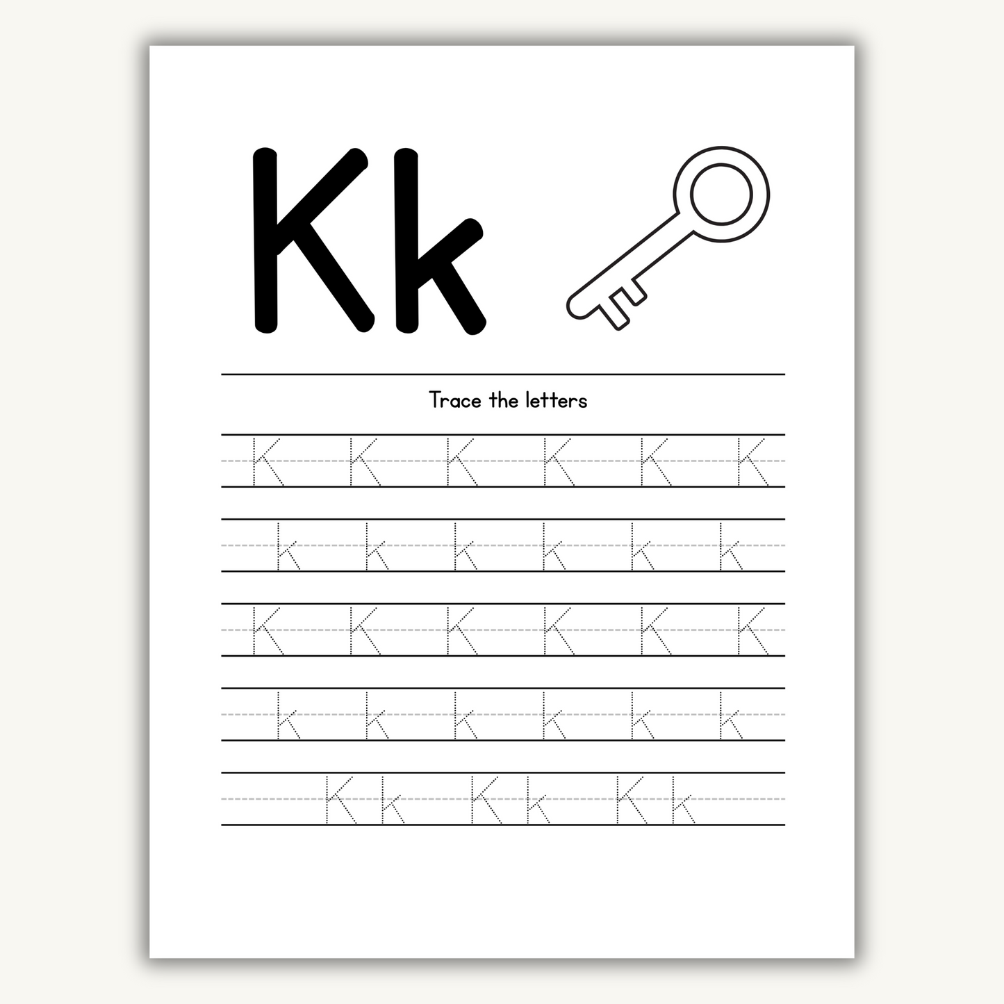 “A–Z alphabet tracing and activities workbook for preschool and kindergarten, instant download PDF”