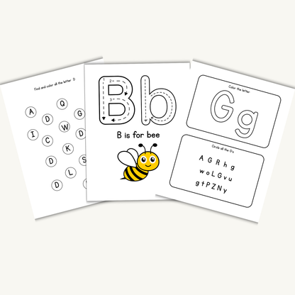 A–M Alphabet Learning Workbook for Preschool & Kindergarten