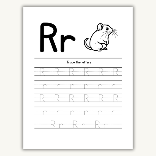 N-Z alphabet learning workbook for Preschool & kindergarten