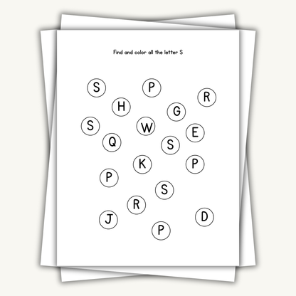 N-Z alphabet learning workbook for Preschool & kindergarten