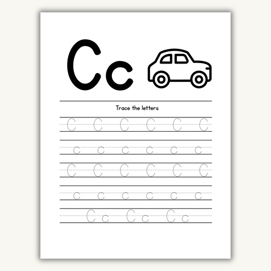 A–M Alphabet Learning Workbook for Preschool & Kindergarten